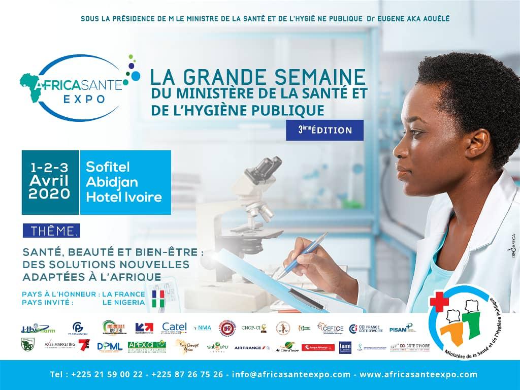 Suite à de nombreux agendas croisés, la 3ème édition d’Africa Santé Expo est reportée au 1-2-3 avril 2020 pour permettre une meilleure participation des acteurs de la santé, beauté et bien-être Mille excuses pour le désagrément et demain sera meilleur Suite à de nombreux agendas croisés, la 3ème édition d’Africa Santé Expo est reportée au 1-2-3 avril 2020 pour permettre une meilleure participation des acteurs de la santé, beauté et bien-être Mille excuses pour le désagrément et demain sera meilleur