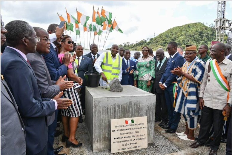 Le Premier Ministre Amadou Gon Coulibaly lance les travaux du nouveau CHR de Man Le Premier Ministre Amadou Gon Coulibaly lance les travaux du nouveau CHR de Man