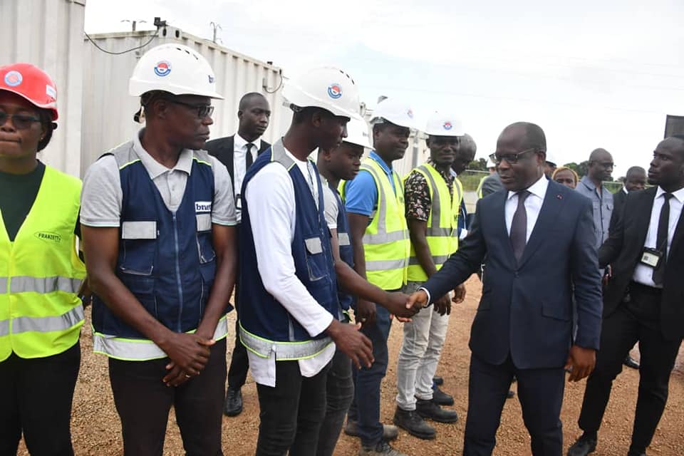 CHANTIER DU CHR DE BOUAKE / VISITE DU MINISTRE DIMBA : 55% DES TRAVAUX REALISES
